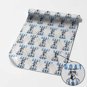 The Goat Of Soccer Number Ten Wrapping Paper Roll Gift For Fans TS12 Christmas Plaid Print Your Wear