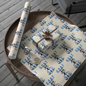 The Goat Of Soccer Number Ten Wrapping Paper Roll Gift For Fans TS12 Beige Print Your Wear