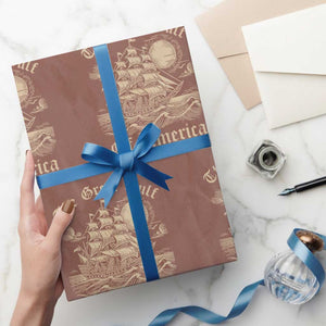 The Great Gulf Of USA Wrapping Paper Roll Established in 2025 TS02 Mocha Print Your Wear