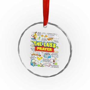 The Lab’s Prayer Funny Lab Week 2026 Crystal Glass Ornament Medical Laboratory Scientist Humor Gift for Lab Techs TS02 Print Your Wear