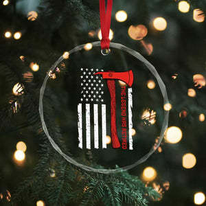 The Legend Has Retired Firefighter Crystal Glass Ornament Vintage Retirement Gifts Fireman American Flag TS10 Print Your Wear
