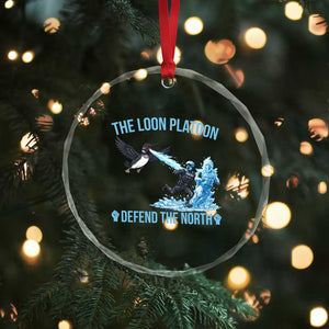 The Loon Platoon Defend The North Crystal Glass Ornament Minnesota Rebel Loon Resist TS12 Print Your Wear