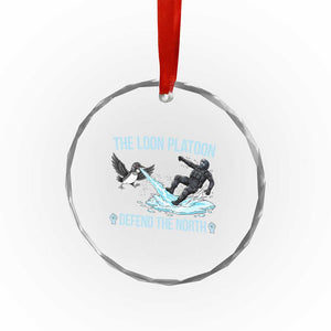 The Loon Platoon Defend The North Crystal Glass Ornament Minnesota State Bird Rebel TS12 Print Your Wear