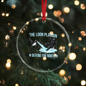 The Loon Platoon Defend The North Crystal Glass Ornament Minnesota State Bird Rebel TS12 Print Your Wear