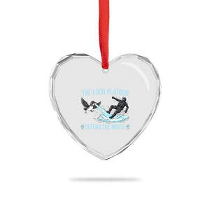 The Loon Platoon Defend The North Heart Crystal Glass Ornament Minnesota State Bird Rebel TS12 Print Your Wear