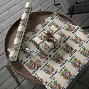The Only Thing More Powerful Than Hate Is Love Puerto Rico Wrapping Paper Roll Unity and Love Boricua Heritage Pride TS02 Beige Print Your Wear
