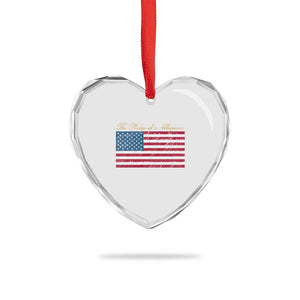 The Pledge of Allegiance Heart Crystal Glass Ornament US Military Veteran Patriotic American Flag TS11 Print Your Wear