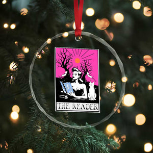 The Reader Tarot Crystal Glass Ornament Witch Reading Book Club Occult Cat Mom TS10 Print Your Wear