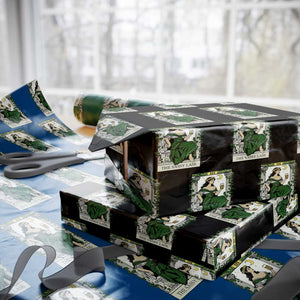 The Sassy Lass Tarot Card Wrapping Paper Roll Funny St Patrick's Day TS02 Black Print Your Wear