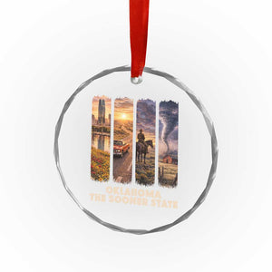 The Sooner State Pride Crystal Glass Ornament Gift for Oklahomans TS12 Print Your Wear