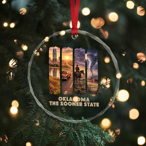 The Sooner State Pride Crystal Glass Ornament Gift for Oklahomans TS12 Print Your Wear