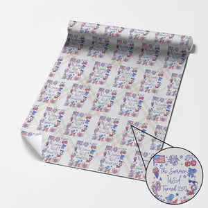 The Summer USA Turned 250 1776 2026 4th of July Wrapping Paper Roll TS11 Christmas Plaid Print Your Wear