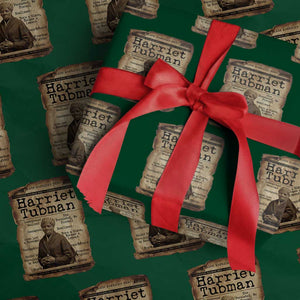 The Underground Railroad Hero Wrapping Paper Roll Harriet Tubman Slavery Freedom Fighter Gift TS12 Green Print Your Wear