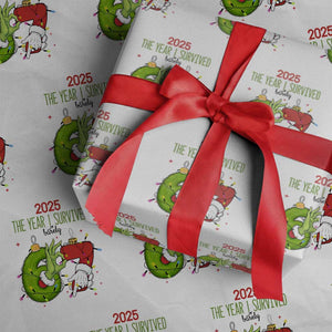 The Year I Survived 67 Six Seven Christmas Meme Wrapping Paper Roll TS14 White Print Your Wear