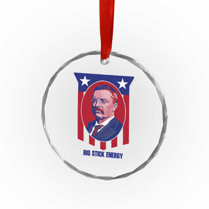 Theodore Roosevelt Patriotic American Flag Crystal Glass Ornament Big Stick Energy President TS14 Print Your Wear