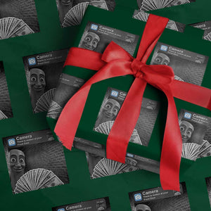 There is Motion at Your Front Door Wrapping Paper Roll Tung Tung Tung Sahur Italian Brainrot Meme TS14 Green Print Your Wear