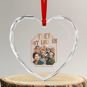 They Not Like Us Heart Crystal Glass Ornament African American History Leaders TS12 Transparent Glass 3'' Heart Print Your Wear