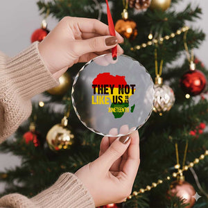 They Not Like Us Juneteenth 1865 Crystal Glass Ornament Afrocentric Africa Map Black Pride TS02 Print Your Wear