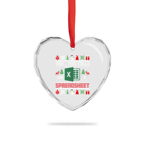 This Calls for a Spreadsheet Christmas Heart Crystal Glass Ornament Funny Excel Xmas Gift for Data Nerds Accountants TS02 Print Your Wear