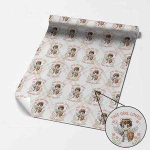 This Girl Loves Saint Michael Wrapping Paper Roll Catholic Faith Gift TS12 Christmas Plaid Print Your Wear