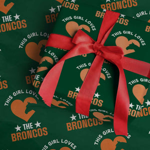 This Girl Loves The DFB Wrapping Paper Roll Vintage Football Inspirational Game Day TS10 Green Print Your Wear