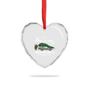 This Is My Christmas Movie Watching Heart Crystal Glass Ornament Vintage Xmas Tree Car TS11 Print Your Wear