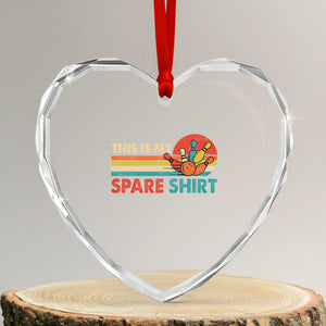 This Is My Spare Bowling Heart Crystal Glass Ornament Bowler Funny Team TS10 Transparent Glass 3'' Heart Print Your Wear