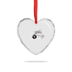 This Is My Spare Shirt Heart Crystal Glass Ornament Funny Bowling Gift TS12 Print Your Wear