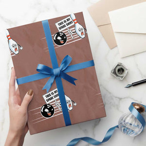 This Is My Spare Shirt Wrapping Paper Roll Funny Bowling Gift TS12 Mocha Print Your Wear