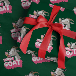 Throat Goat Wrapping Paper Roll Sarcastic Adult Humor TS12 Green Print Your Wear