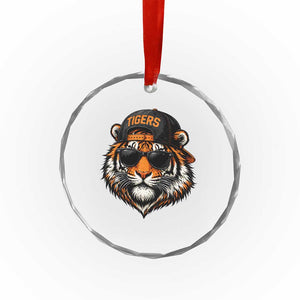 Tiger Mascot Crystal Glass Ornament Vintage Sports Name Baseball Cap Sunglasses TS10 Print Your Wear