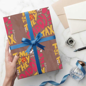 Time To Pay The Daddy Tax Wrapping Paper Roll Dungeon Gamer Dad Father’s Day TS11 Mocha Print Your Wear