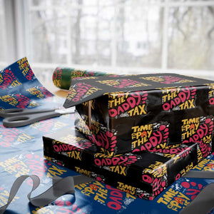Time To Pay The Daddy Tax Wrapping Paper Roll Dungeon Gamer Dad Father’s Day TS11 Black Print Your Wear