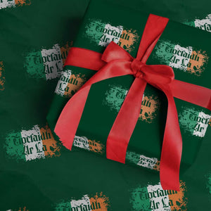 Tiocfaidh Ar La Wrapping Paper Roll Vintage Irish Ireland Flag TS11 Green Print Your Wear