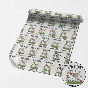 Tired Moms Book Club Wrapping Paper Roll Silly Goose Mama Bookish Reader Gift TS14 Christmas Plaid Print Your Wear