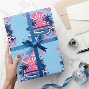 Tired Teachers Summer Club Wrapping Paper Roll Retro Mama Summer Beach Vacation Gift