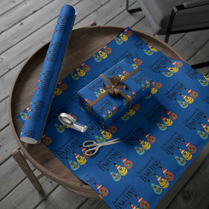 Tis The Season To Be Knitting Wrapping Paper Roll Xmas Gift TS12 Blue Print Your Wear