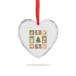 Tis The Season To Be Wheeky Heart Crystal Glass Ornament Christmas Guinea Pig Gift TS12 Print Your Wear