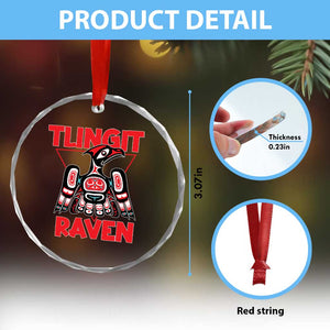 Tlingit Raven Totem Crystal Glass Ornament Alaska Native Tribal Art Design TS02 Print Your Wear