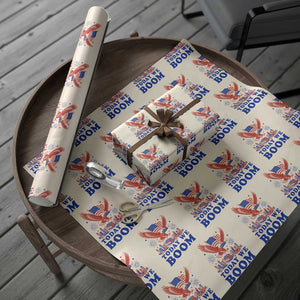 Today We Boom 4th of July Bald Eagle Fireworks Wrapping Paper Roll