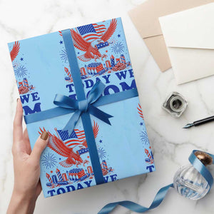 Today We Boom 4th of July Bald Eagle Fireworks Wrapping Paper Roll