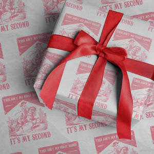 Toddler Baby Girl 2nd Birthday Wrapping Paper Roll This Aint My First Rodeo Its My Second TS10 White Print Your Wear