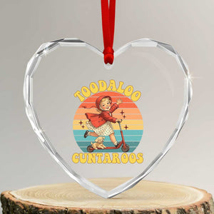 Toodaloo Cuntaroos Heart Crystal Glass Ornament Funny Roller Sassy Girl Sarcastic Humor TS14 Transparent Glass 3'' Heart Print Your Wear