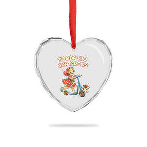 Toodaloo Cuntaroos Retro Scooter Girl Heart Crystal Glass Ornament Funny Offensive Retro Goodbye Meme Dark Humor TS02 Print Your Wear