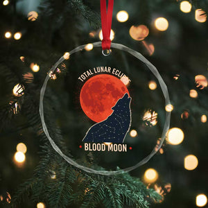 Total Lunar Eclipse March 3 2026 Crystal Glass Ornament Constellation Wolf Souvenir Graphic TS02 Print Your Wear