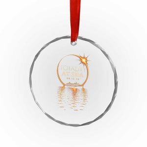 Total Solar Eclipse At Sea 2026 Crystal Glass Ornament Totality Eclipse Cruise
