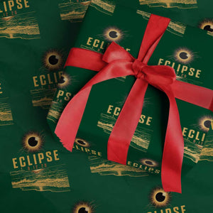Total Solar Eclipse August 12 2026 Celestial Totality Wrapping Paper Roll Ocean Beach View Astronomy Souvenir TS02 Green Print Your Wear