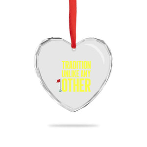 Tradition Unlike Any Other Georgia Golfing Heart Crystal Glass Ornament for Golf Lover Augusta Sports TS02 Print Your Wear
