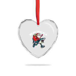 Tralalero Tralala Christmas Meme Heart Crystal Glass Ornament Santa Xmas Ho Ho Ho TS14 Print Your Wear