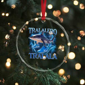 Tralalero Tralala Shark Crystal Glass Ornament Funny Internet Brainrot Memes Gen Alpha TS10 Print Your Wear